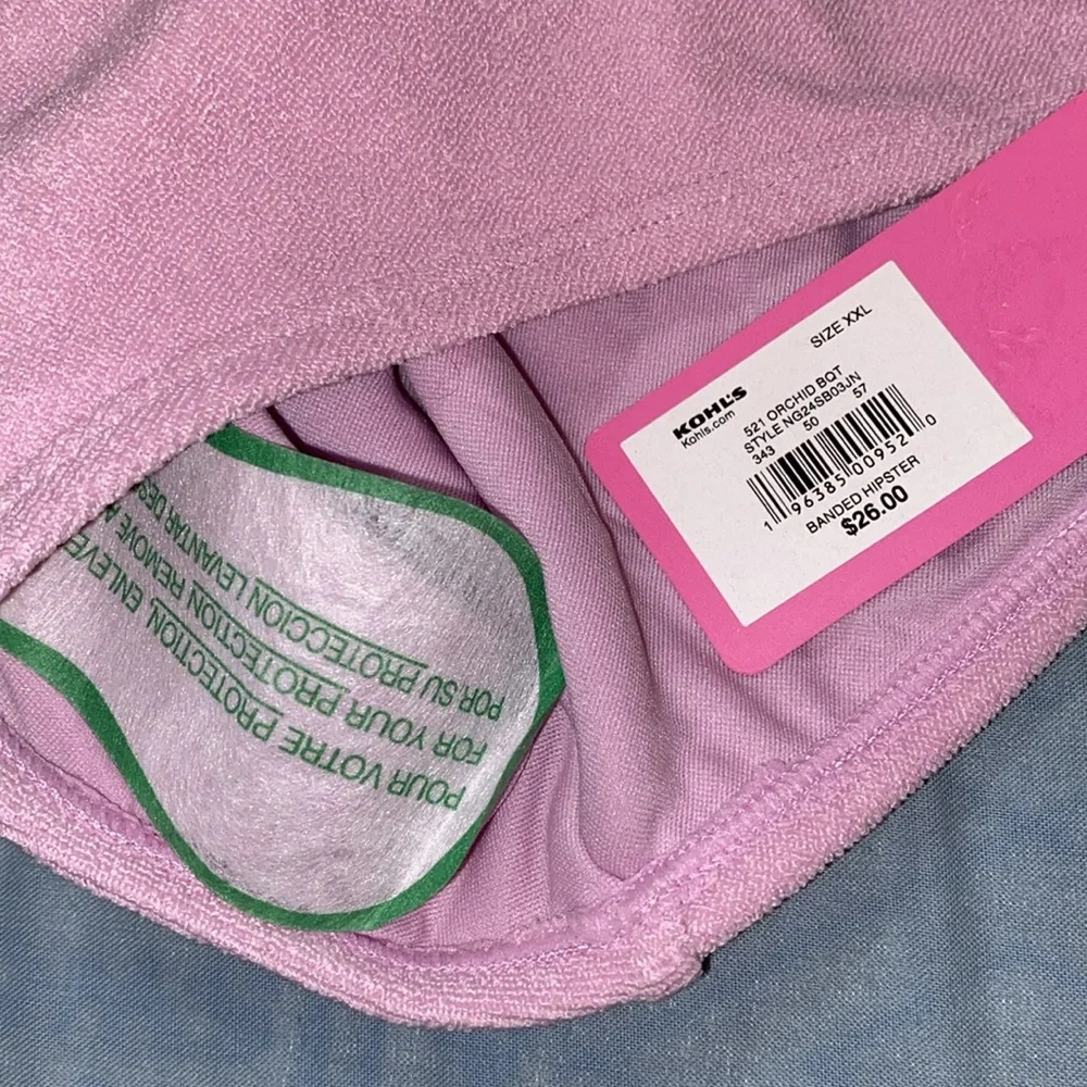 NWT Ninety-Nine degree orchid bouquet banded hipster bikini XXL (19) - Picture 5 of 5